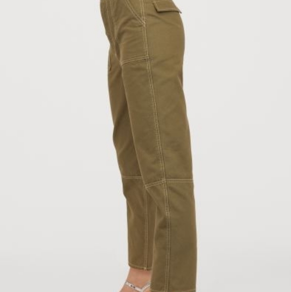 Ankle-length cotton pants - Picture 2 of 7